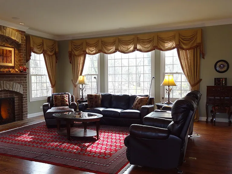 Family Room in 1st Floor Facing Forest Preserve