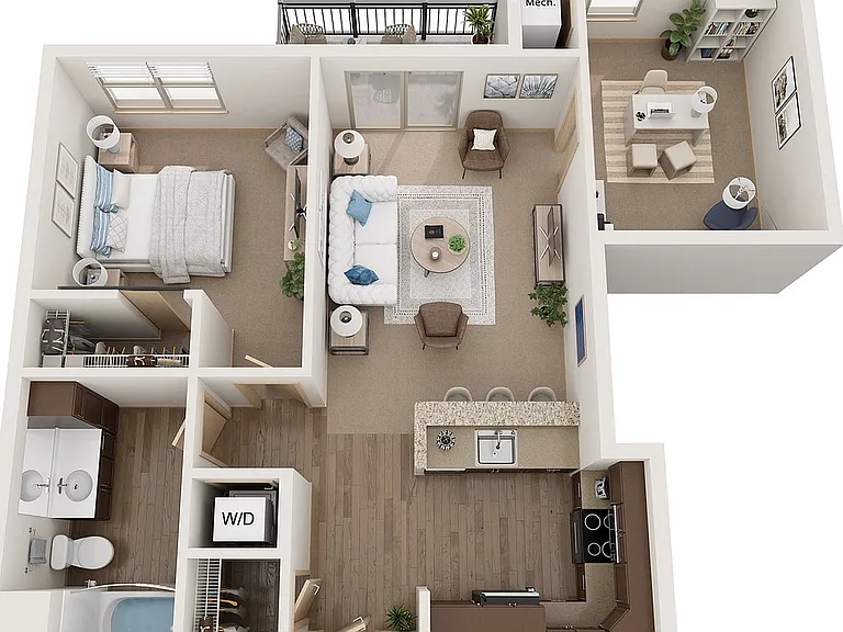 Floor Plan C1 | The Woodlands Apartments | Apartments in Menomonee Falls, WI Floor Plan C1 | The Woodlands Apartments | Apartments in Menomonee Falls, WI