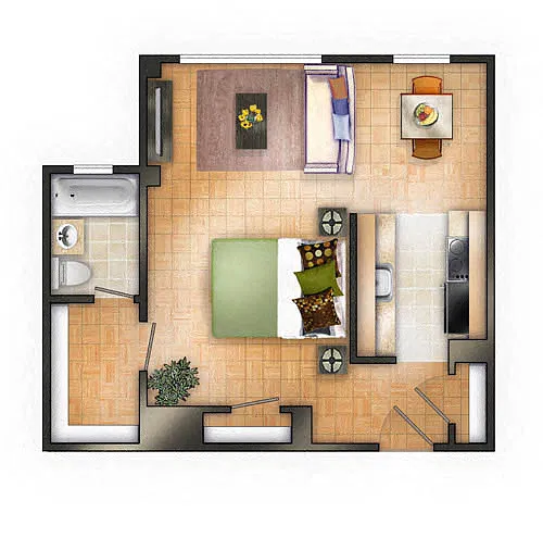 Floor plan Studio 18