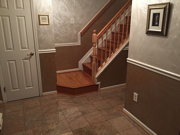 Foyer with marble entry
