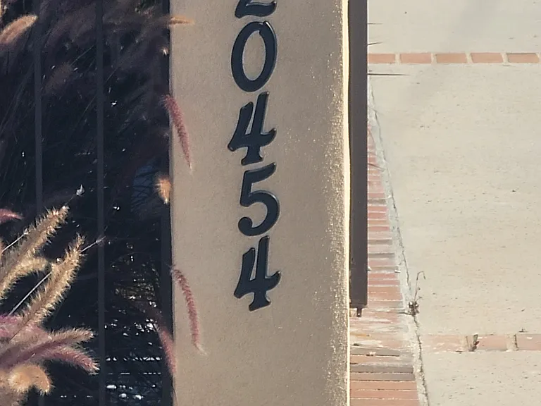 20454 Strathern Street number sign