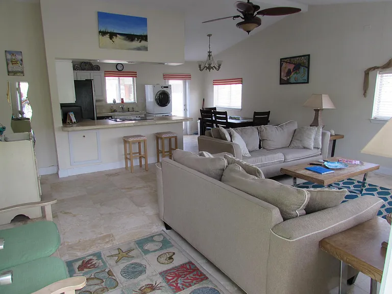 Living room with plenty of seating.