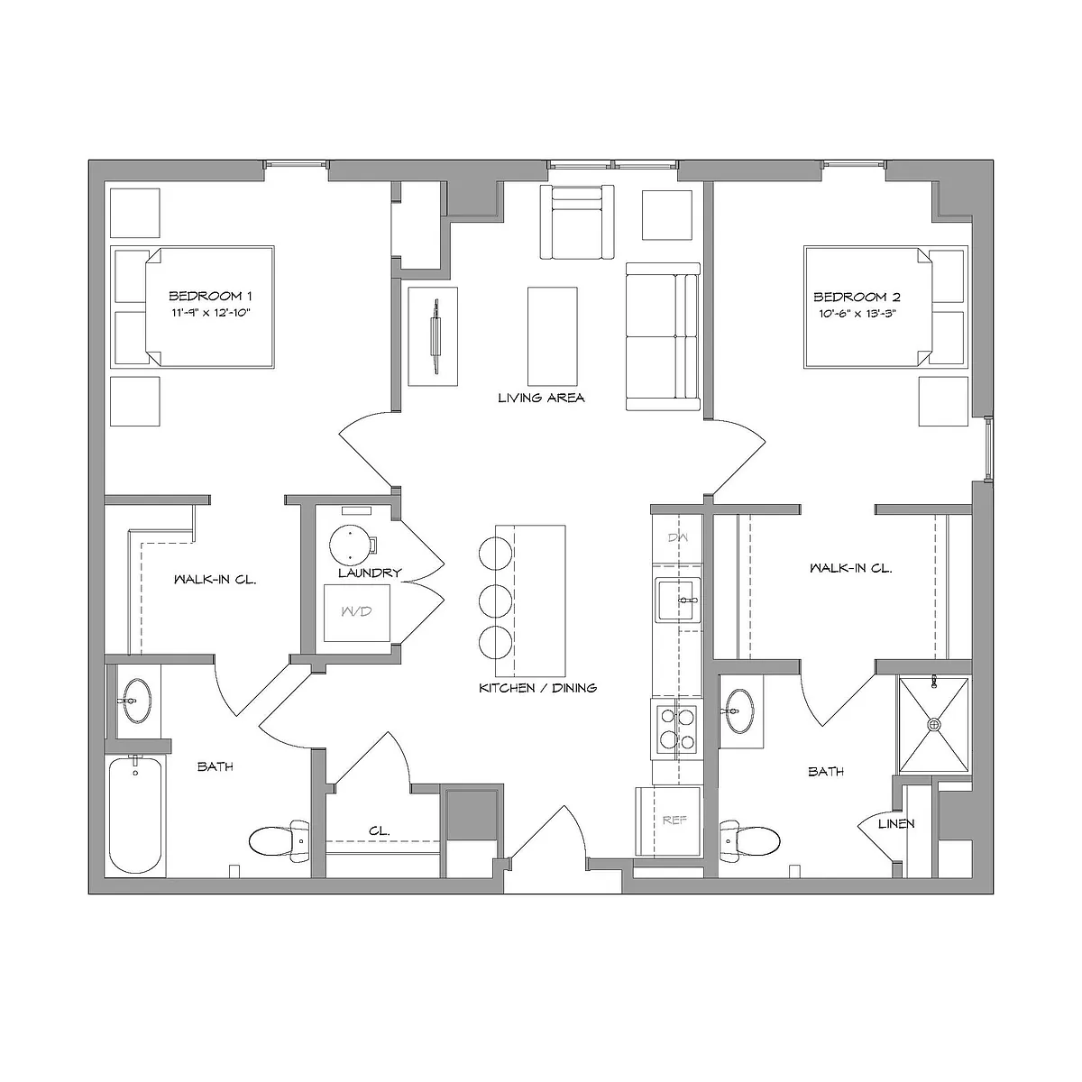 Floor plan 2BR2