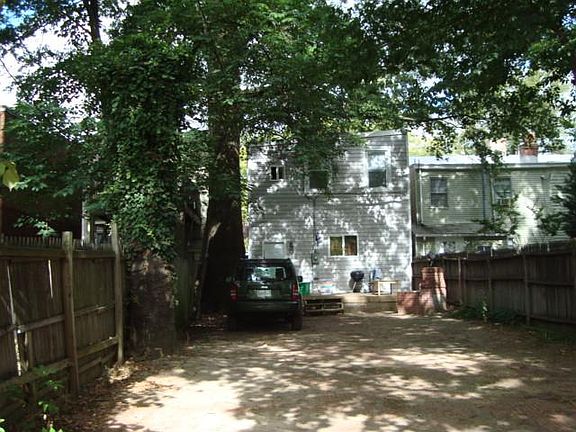 Large back yard for off street parking.