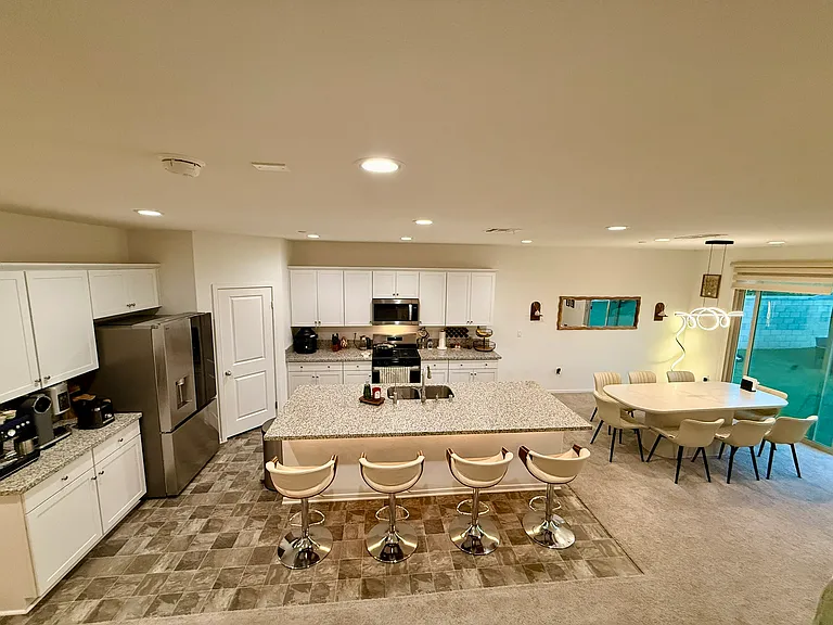 Living Room and Kitchen
Modern Open concept Style
Modern Smart LEDs
Premium Stainless Steel Appliances
