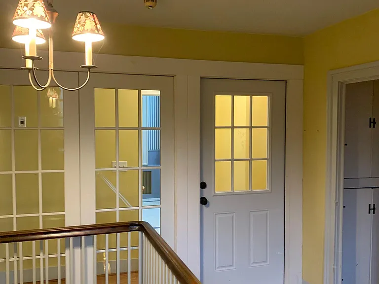 Apartment entry door.
