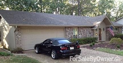 Front of home : Front of the home with new garage door.