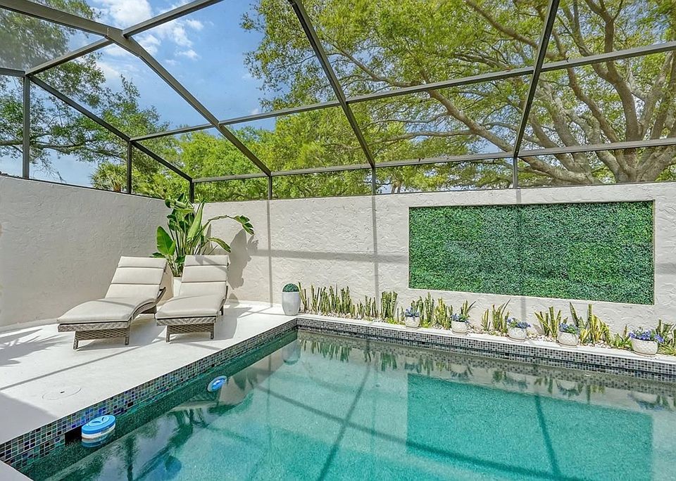 Private pool with lounge chairs