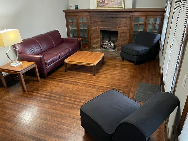 living room leads to front porch