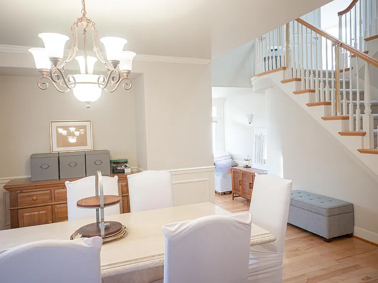 Large Dining Room shown with Stone Dining Table.