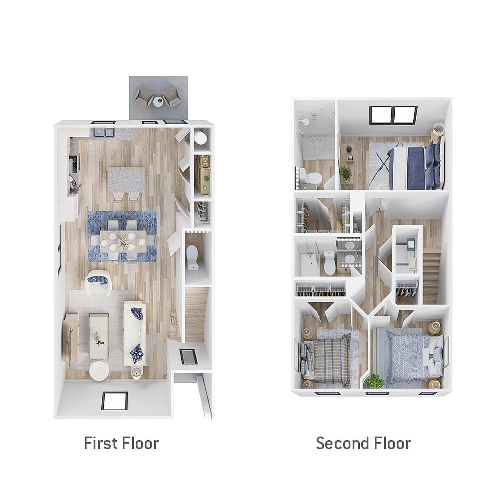 Floor plan Townes at Hamilton