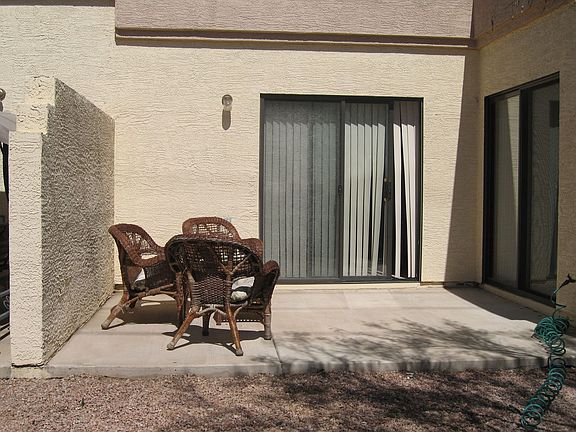 Private patio with access from master and living room