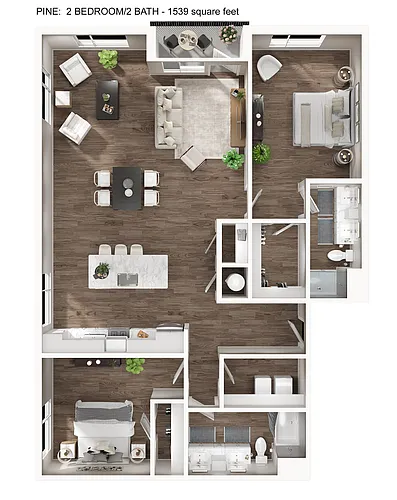 Floor plan 2x2 Pine