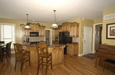 Open kitchen w/ granite counters