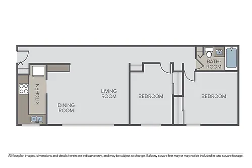 Floor plan 2 Bed A