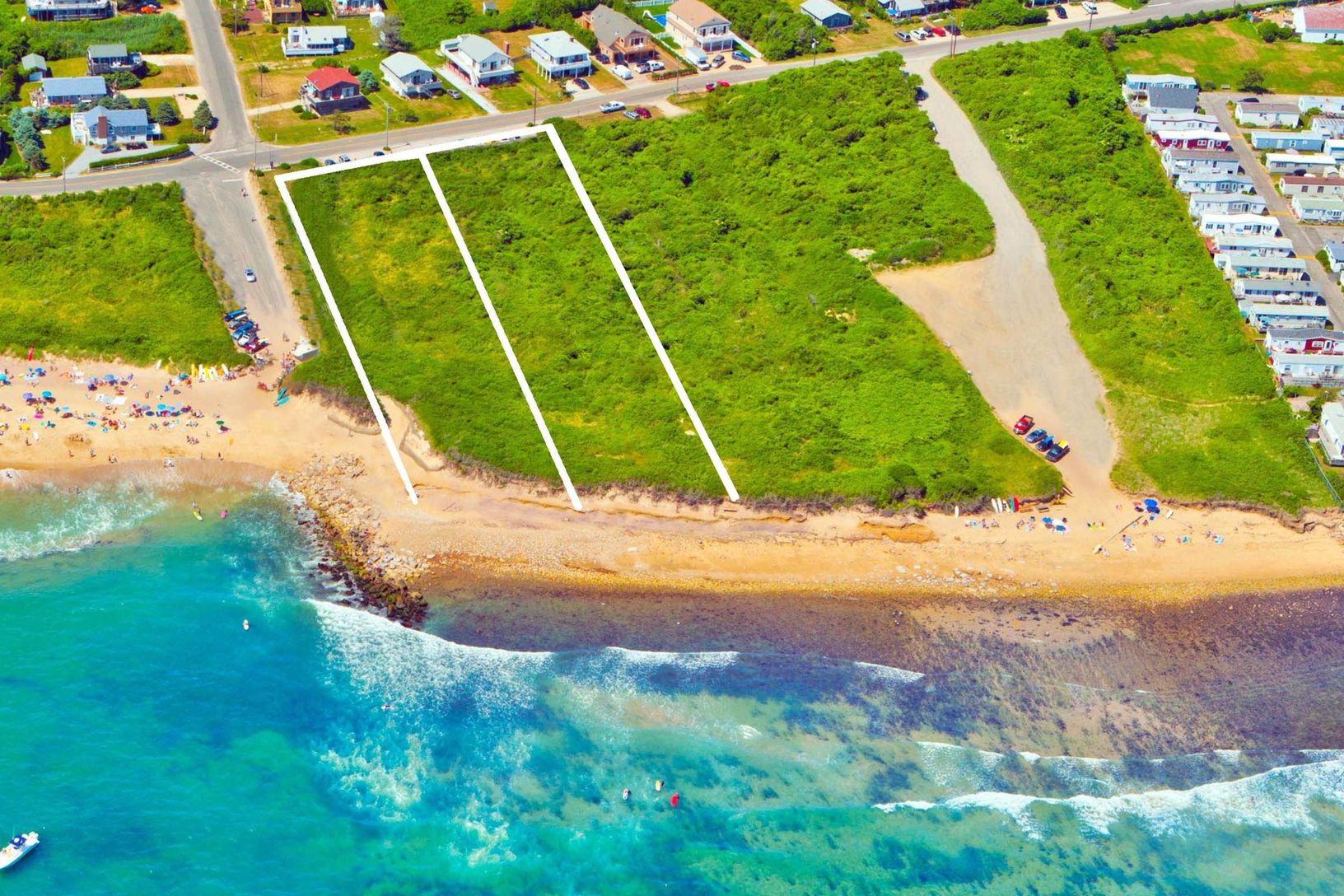  aerial view of both lots