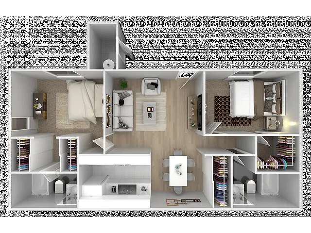 Floor plan Two Bedroom / Two Bath Renovated
