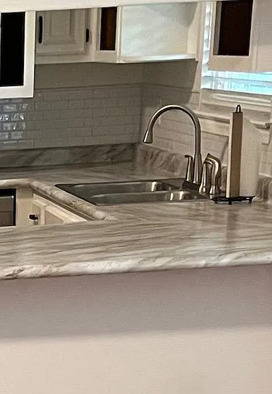 Kitchen from counter bar