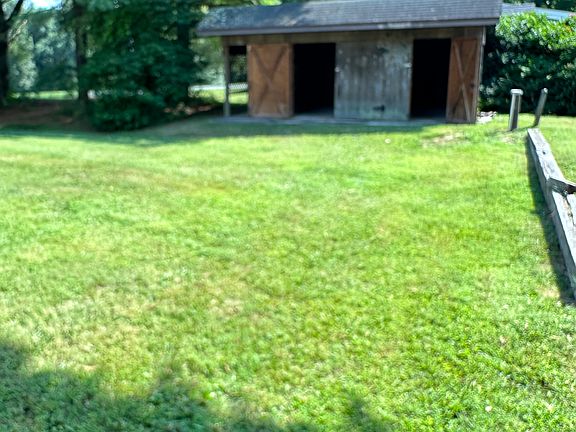 Huge shed in backyard