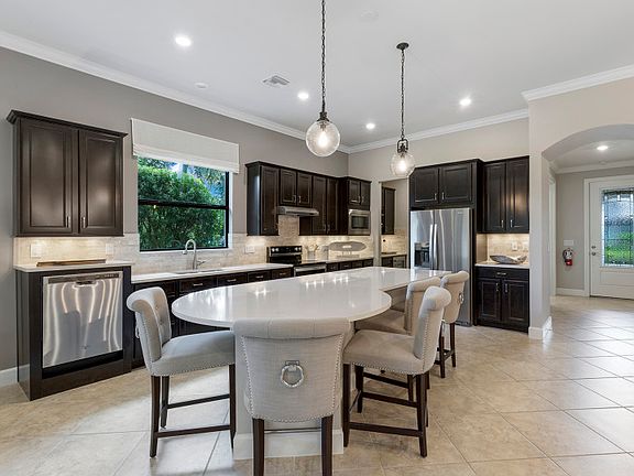 Model Representation Kitchen with Rounded Island