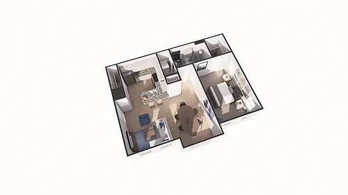 Floor plan 1x1 Flat
