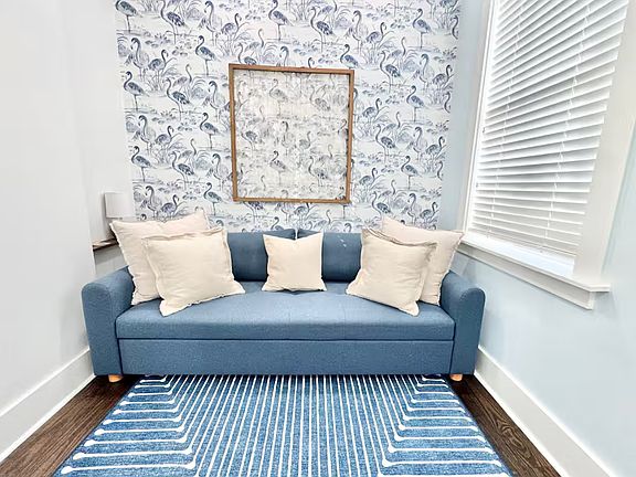 Sleeper sofa in upstairs office