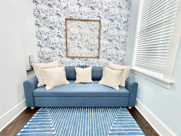 Sleeper sofa in upstairs office