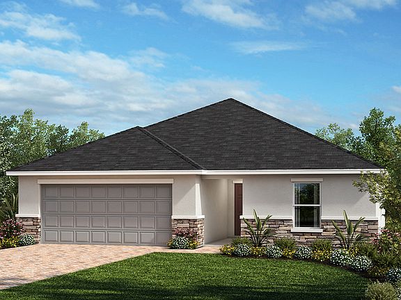Exterior A with stone