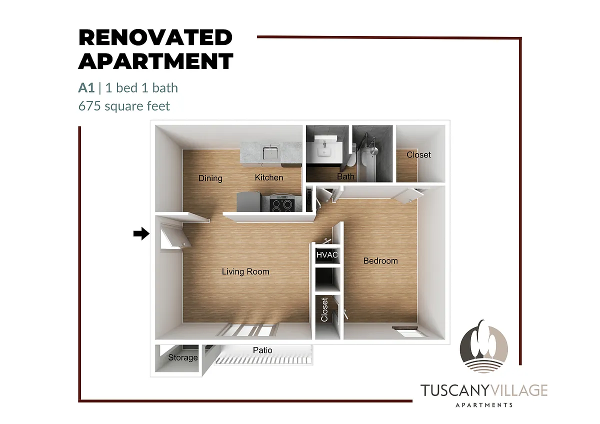 Floor plan A1 Renovated Plus