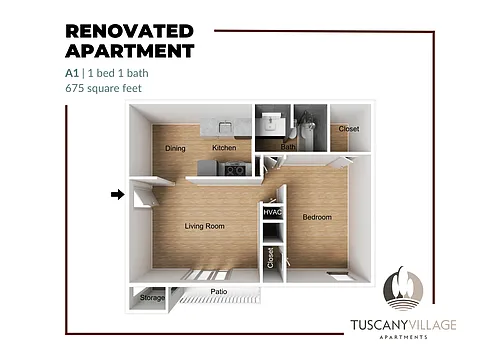 Floor plan A1 Renovated Plus