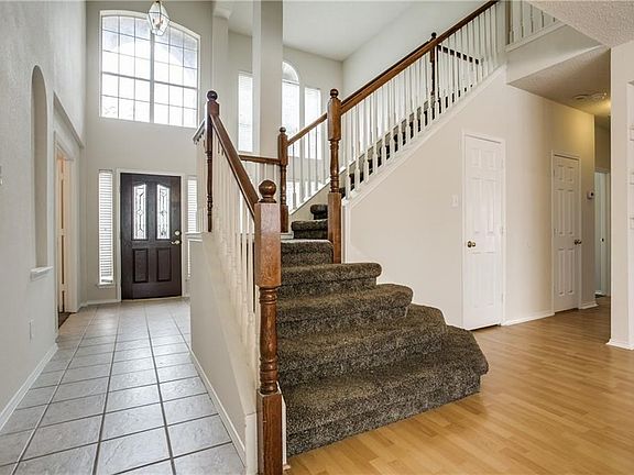 Dining room is to the left of the front door from this angle.