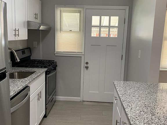 Kitchen, leading to back door.