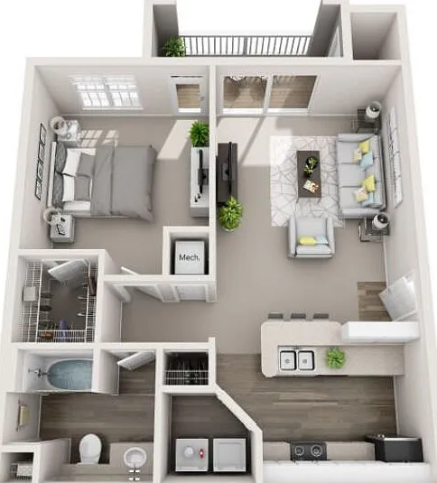 A1 floor plan The Morgan at Chapel Hill