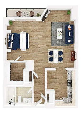 Floor plan Renoir - Efficiency (East)