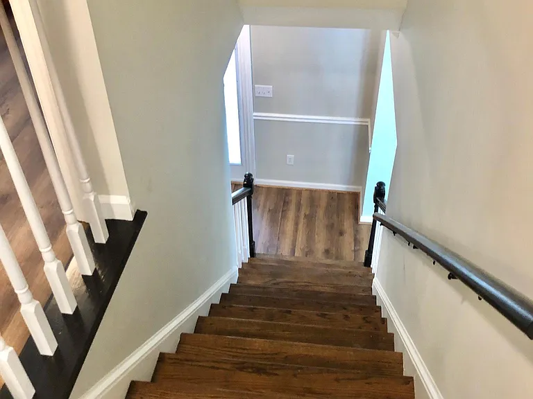 Newly installed oak staircase.