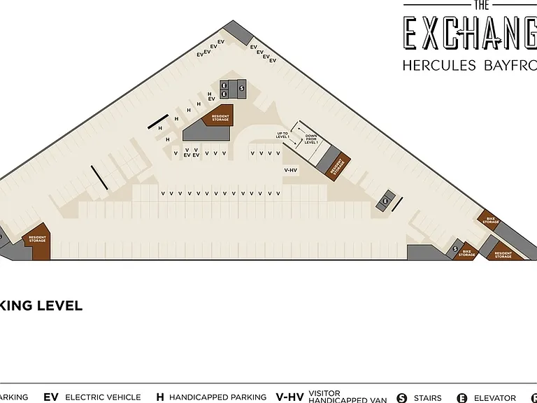 Parking Level Site Map The Exchange | Apartments in Hercules, CA | The Exchange Hercules Bayfront