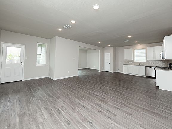 Family Room to Dining Area, Kitchen, and Flex Room