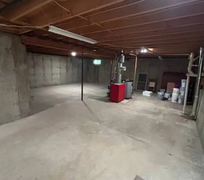 Spacious basement/ boiler room with washer/dryer hook ups