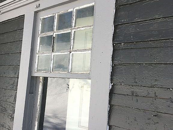 Close up of window & siding