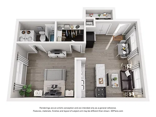 Floor plan 1X1