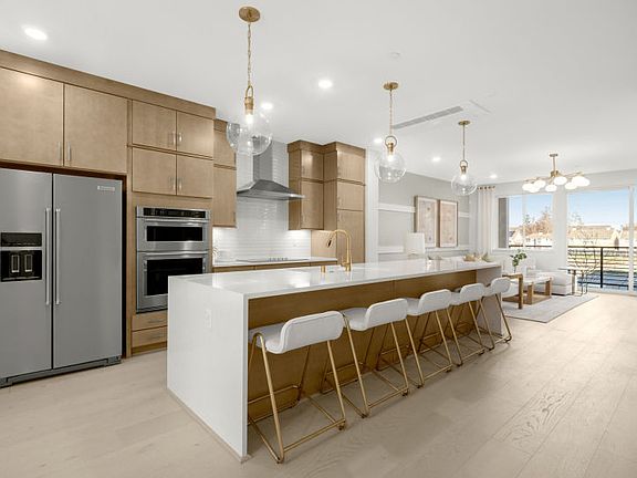 Open kitchen with large central island