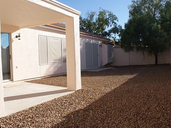 Covered porch in back yard