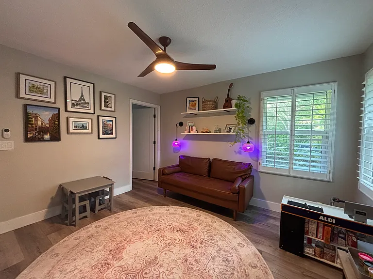 Playroom leading to cabana bath.