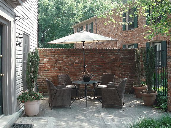 Front brick courtyard for entertaining