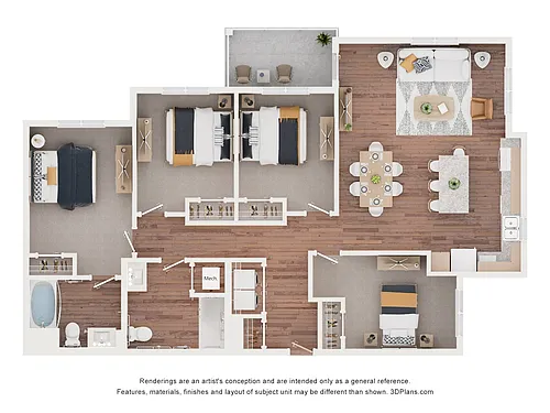 Floor plan 4AA (Wheelchair Accessible)