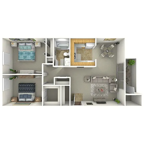 Floor plan The Elm 2B 1BA