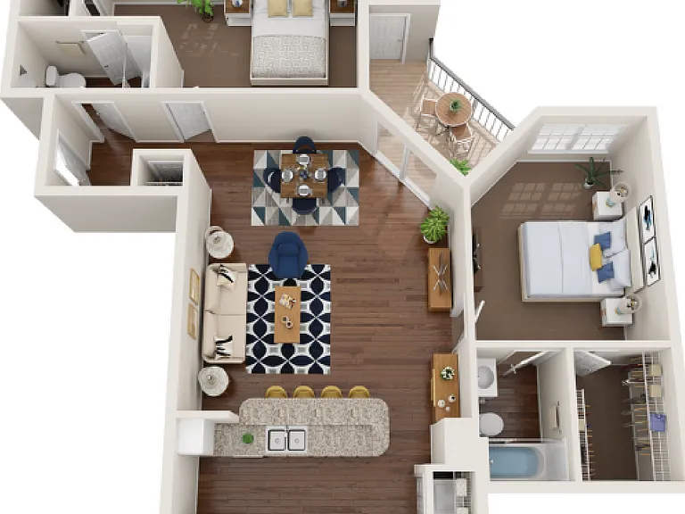 Columbia | 2-Bedroom Floorplan Columbia | 2-Bedroom Floorplan