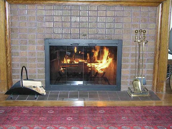 fireplace in living room
