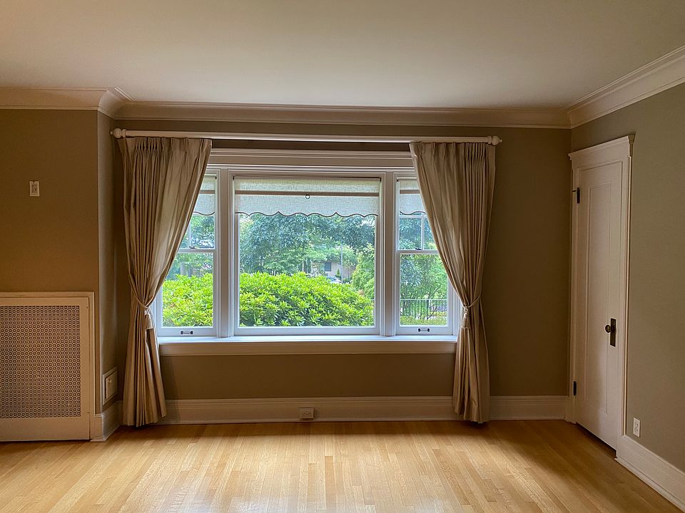 Living room looks out over courtyard