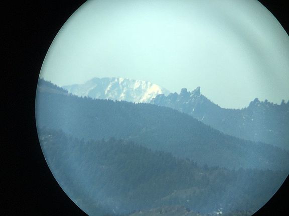 Pikes Peak seen from patio